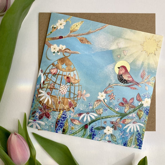 GREETING CARD | from original artwork 'Garden Song' | Blank inside