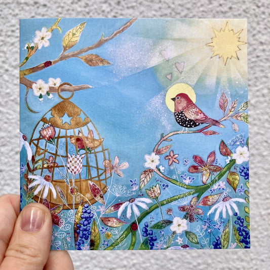 GREETING CARD | from original artwork 'Garden Song' | Blank inside