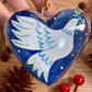 HAND PAINTED CHRISTMAS BAUBLE | Peace on Earth Dove