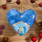 HAND PAINTED CHRISTMAS BAUBLE | Nativity scene