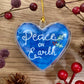 HAND PAINTED CHRISTMAS BAUBLE | Peace on Earth Dove