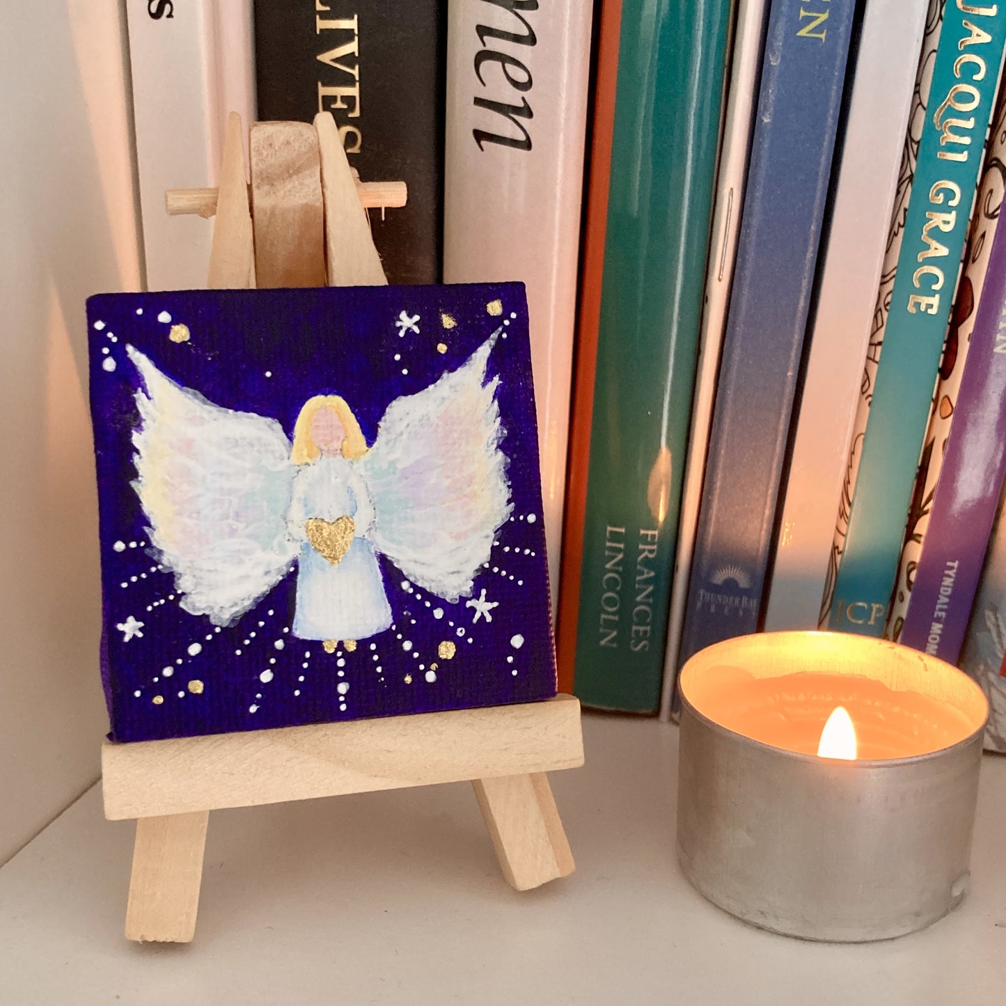 CHRISTMAS ANGEL | Original miniature painting- SOLD