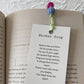 FLORAL BOOKMARK with beaded tassel decoration