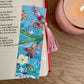 FLORAL BOOKMARK with beaded tassel decoration