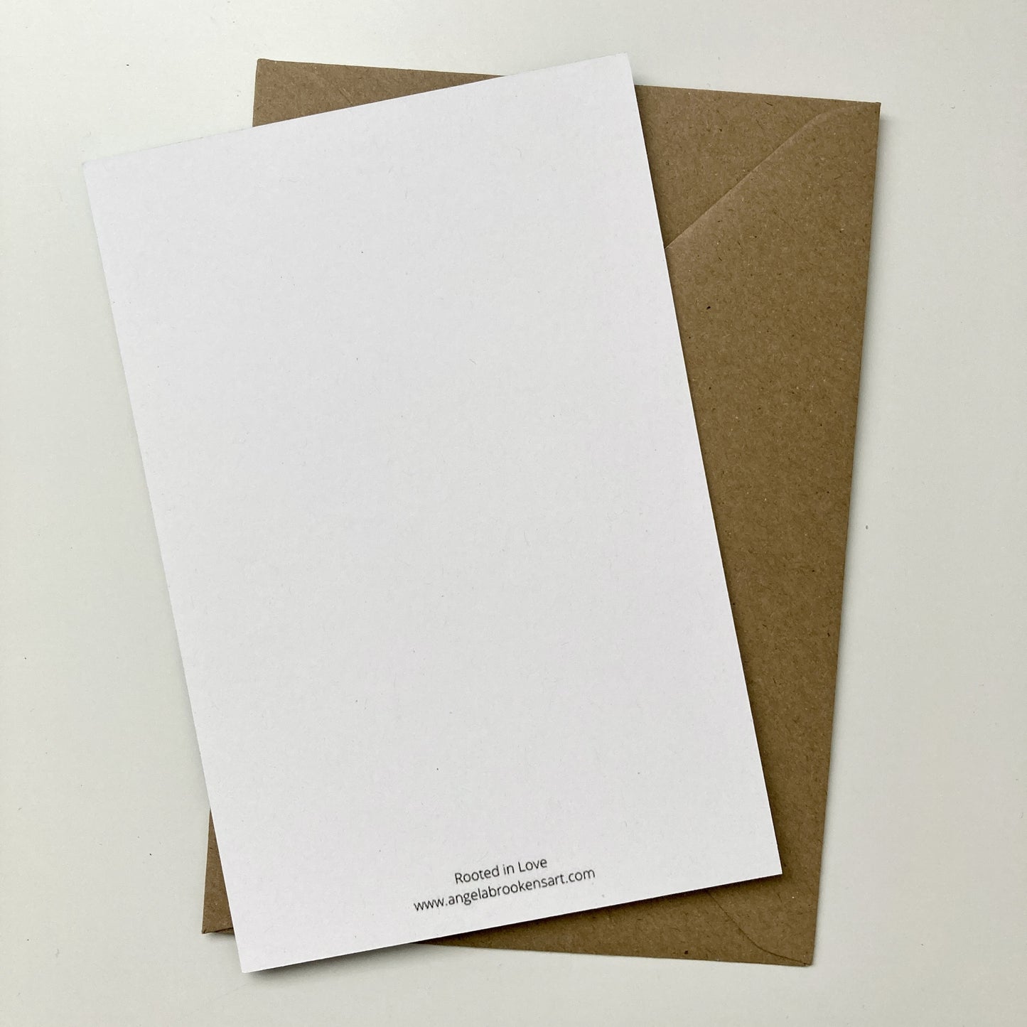 BLANK NOTECARD |  'Rooted in Love' | with brown kraft envelope