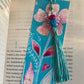 FLORAL BOOKMARK with beaded tassel decoration